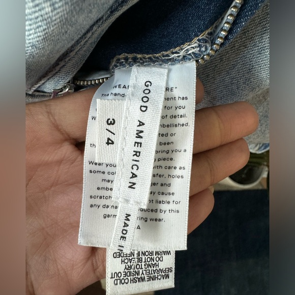 Good American sherpa jean jacket size 3/4 - Picture 5 of 6